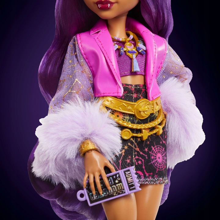 LALKA MONSTER HIGH CLAWDEEN WOLF POTWÓR MODOWA AKCESORIA FESTIWALOWE FEST
