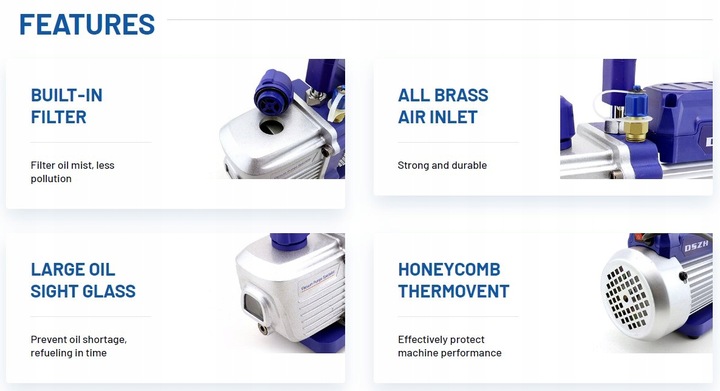 Pompa próżniowa do klimatyzacji R32 R410a R134a