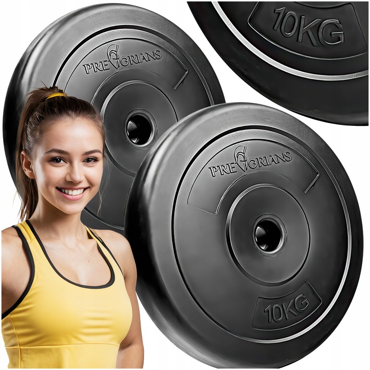 ZESTAW OBCIĄŻEŃ 20 kg TALERZE BITUMICZNE DO HANTLI SZTANGI 2x10 kg