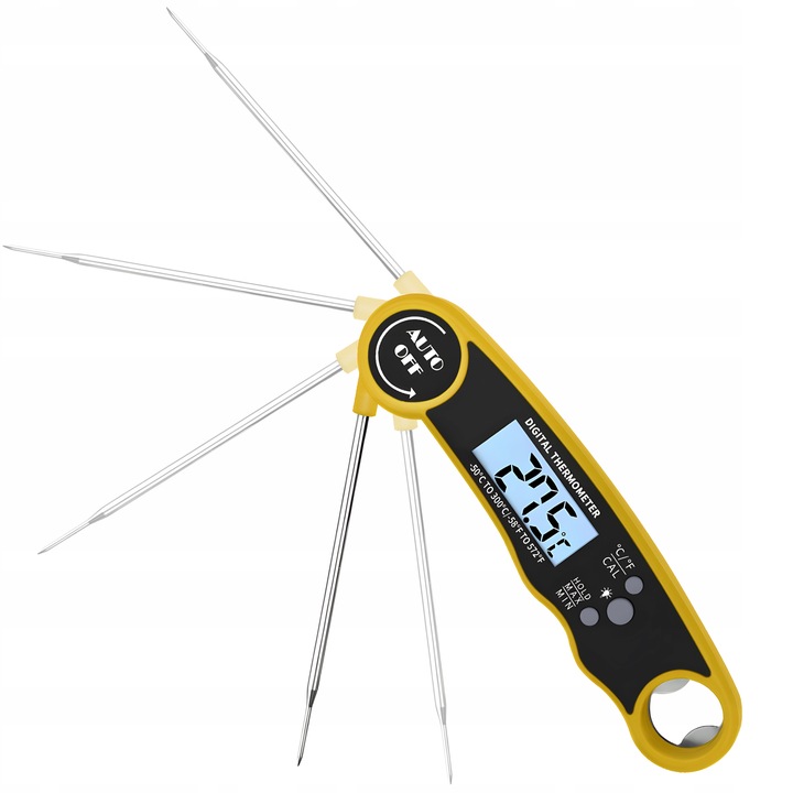 TERMOMETR KUCHENNY CYFROWY DO MIĘSA ŻYWNOŚCI NA GRILL SZPILKOWY LCD -50°C +