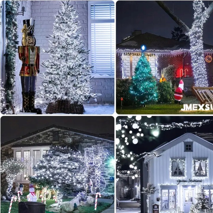 LAMPKI CHOINKOWE 1000 LED ZEW/WEW BIAŁY ZIMNY