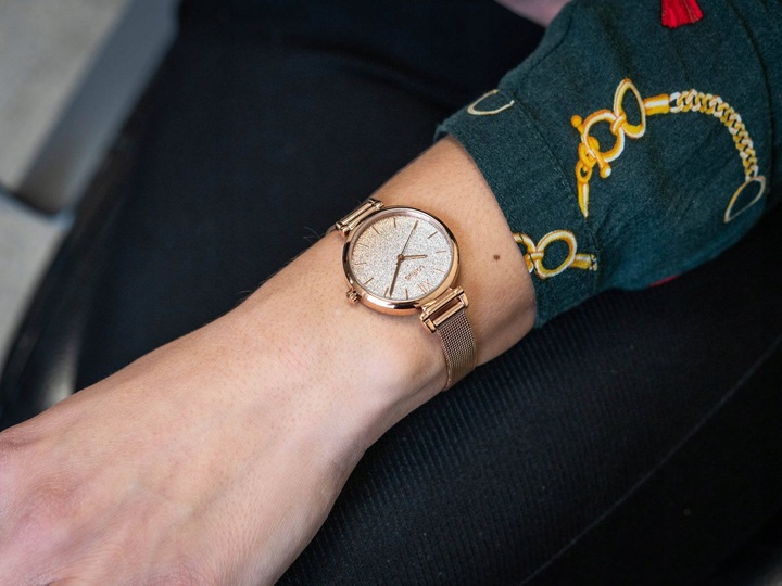 DAMSKI ZEGAREK LORUS RG232QX5 ELEGANCKI BROKATOWY BRANSOLETA MESH