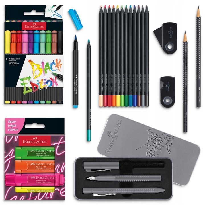 Wyprawka szkolna Faber-Castell Black Edition zestaw dla kl 6-8 i liceum