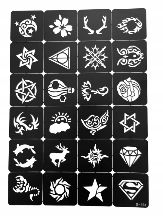 Tatuaże brokatowe SZABLONY 373 SZT KATALOG DLA DZIECI I DOROSŁYCH