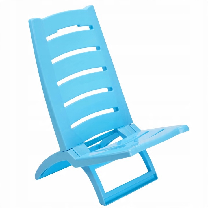 KRZESŁO PLAŻOWE SKŁADANE PLASTIKOWE KRZESEŁKO MOCNE TURYSTYCZNE LEŻAK FOTEL