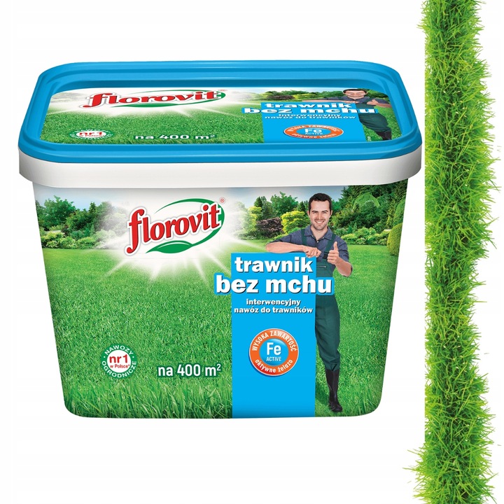 NAWÓZ ANTYMECH FLOROVIT 8KG INTERWENCYJNY DO TRAWNIKÓW TRAWNIKA Z MCHEM