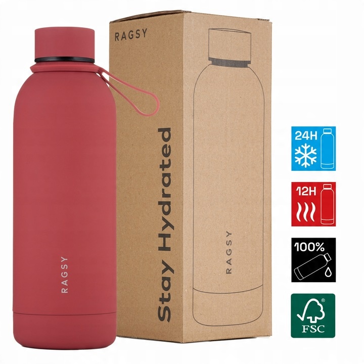 Butelka termiczna Mojo - Cherry Red Butelka termiczna Mojo 500 ml - Cherry