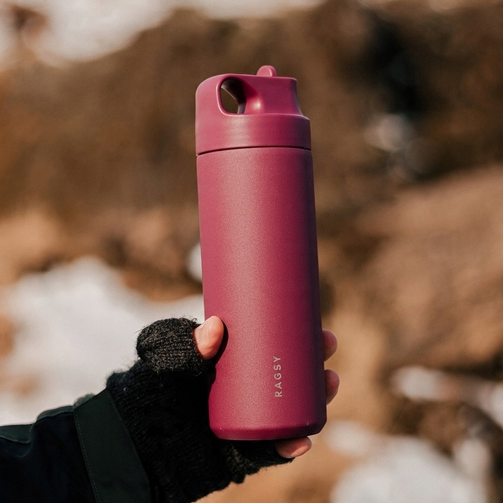 Kubek Termiczny ze słomką i ustnikiem ADV 500 ml BPA FREE - Sand/Piaskowy