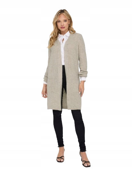 Only beżowy kardigan długi S