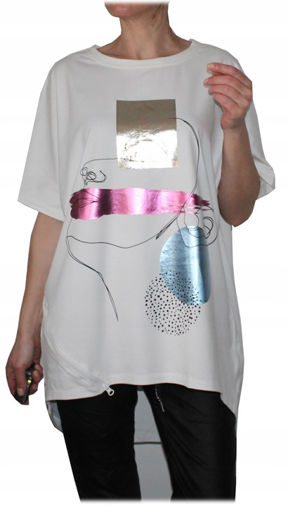 MEGI BLUZKA PRINT ZAMEK S/M