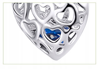 KOLCZYKI Srebrne PRÓBA 925 Wiszące Serca Wydrążenie z Cyrkoniami SREBRO