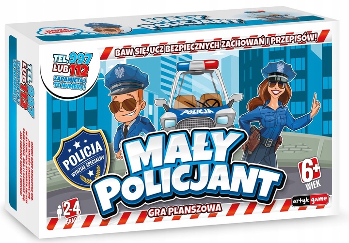Gra planszowa dla dzieci planszówka MAŁY POLICJANT uczy zachowań wersja PL
