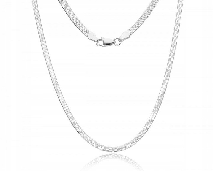 Łańcuszek srebrny damski taśma gładka płaska pr.925 dł. 42 cm