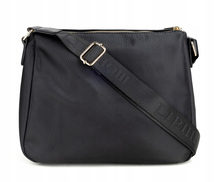 MONNARI Pojemna czarna torebka listonoszka Kieszonki Długi Pasek Kieszonki