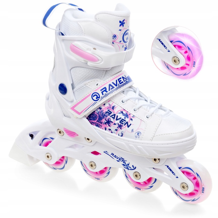 Rolki Wrotki 3w1 Regulowane RAVEN Meia 28-32 Kółko LED