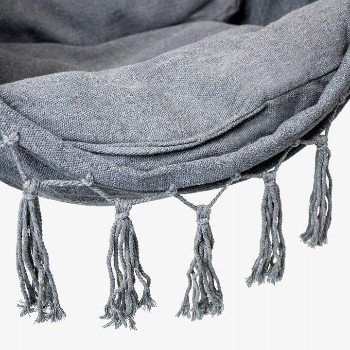 KRZESŁO BRAZYLIJSKIE FOTEL WISZĄCY HAMAK HUŚTAWKA NA BALKON BOHO +PODUSZKI