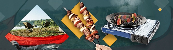 Kuchenka Turystyczna Ceramiczny Palnik Tiross TS -266 Walizka W Zestawie