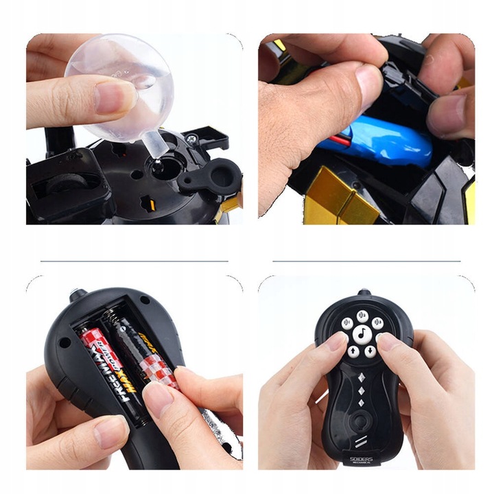 OGROMNY PAJĄK ZDALNIE STEROWANY ROZPYLA MGŁĘ ZIEJE PARĄ OCZY LED PILOT R/C