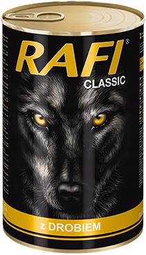 Mokra karma dla psa puszka Rafi Classic mix smaków 1240g - 18 sztuk