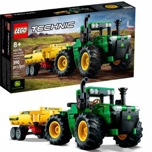 KLOCKI LEGO TECHNIC 42136 TRAKTOR JOHN DEERE 9620 4WD DLA DZIECKA + TORBA