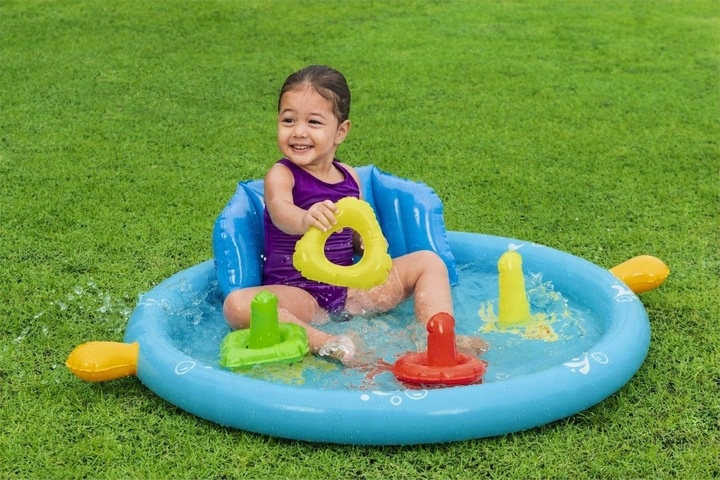 Bestway 52568 Basenik dmuchany z daszkiem, oparciem i sorterem 1.15m x 89cm