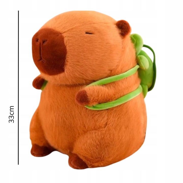 Maskotka Kapibara pluszak żółwik zabawka z plecakiem miękka pluszowa