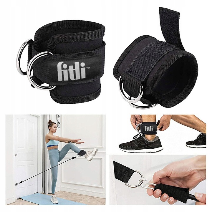 OPASKI TRENINGOWE NA KOSTKĘ KOSTKI SIŁOWNIĘ DO WYCIĄGU ATLASU ZESTAW 2 SZT