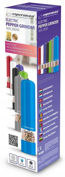 ELEKTRYCZNY MŁYNEK DO PIEPRZU I SOLI 2SZT+ BATERIE