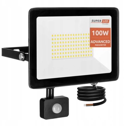 Lampa Naświetlacz LED 100W z czujnik ruchu i zmierzchu Halogen SuperLED