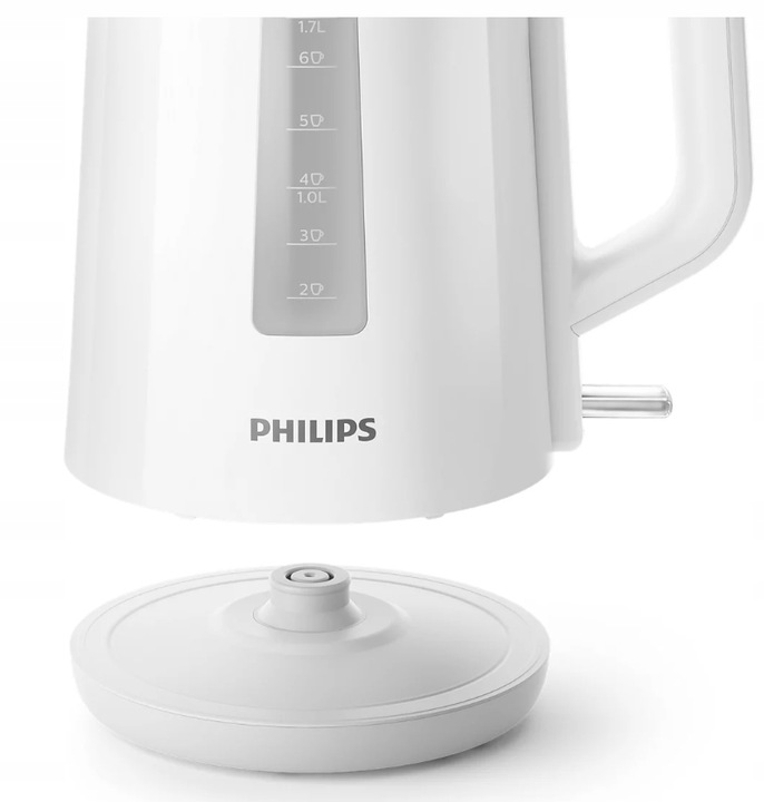 BIAŁY CZAJNIK 1.7L ELEKTRYCZNY BEZPRZEWODWY DUŻY HD 9318/70 2200W PHILIPS