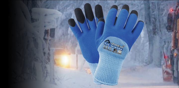 12 PAR Rękawice Robocze Ochronne BHP Ocieplane Zimowe Grube Arhem Winter 10