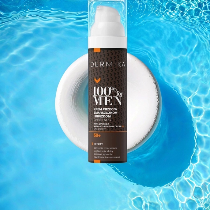 KREM DO TWARZY DLA MĘŻCZYZN 50+ DERMIKA FOR MEN PRZECIWZMARSZCZKOWY 100ML