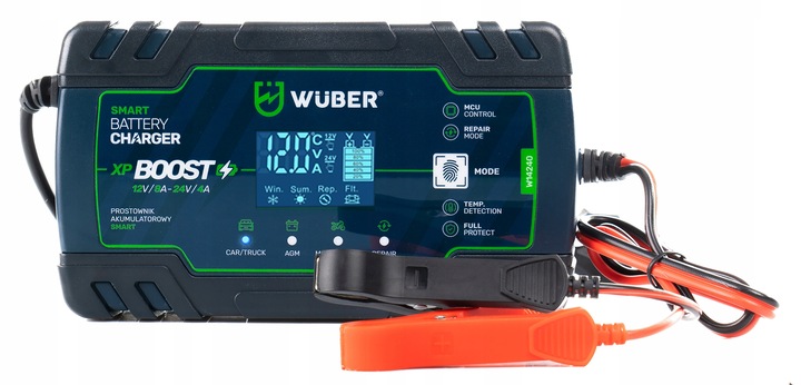 ŁADOWARKA PROSTOWNIK AKUMULATORÓW MIKROPROCESOROWY SAMOCHODOWY 12V/24V MCU