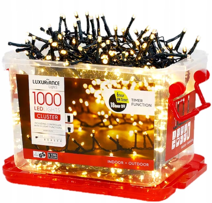 Lampki Świąteczne Zewnętrzne Na zewnątrz 1000 lampek 19,9 m SOLIDNE MOCNE