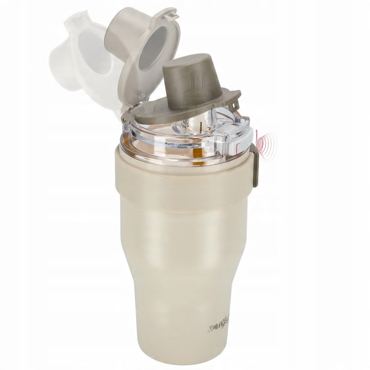 KUBEK TERMICZNY ZE SŁOMKĄ TERMOS Z UCHWYTEM NA KAWĘ HERBATĘ SZCZELNY 800ML