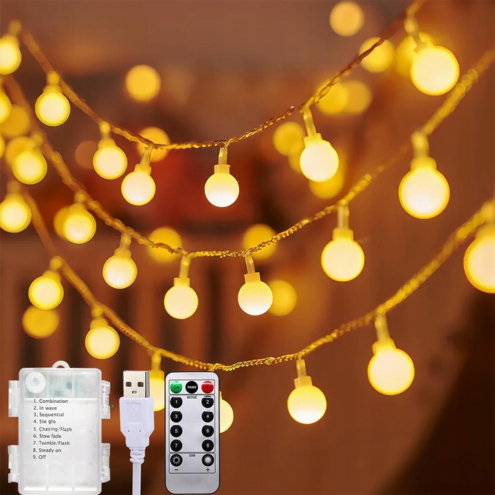 13M 100LED Lampki Świąteczne Światełka Choinkowe Ciepłe Zewnętrzne Blask