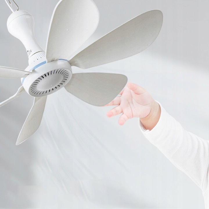 WENTYLATOR SUFITOWY WIATRAKIEM WIATRAK 42CM CHŁODNICĄ POWIETRZA 6-ŁOPATKOWY