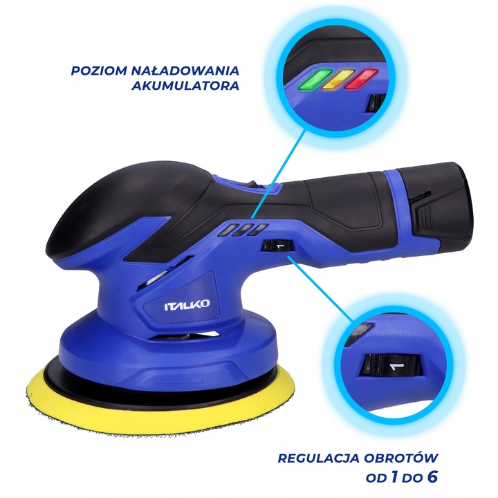 POLERKA SZLIFIERKA AKUMULATOROWA SAMOCHODOWA 12V