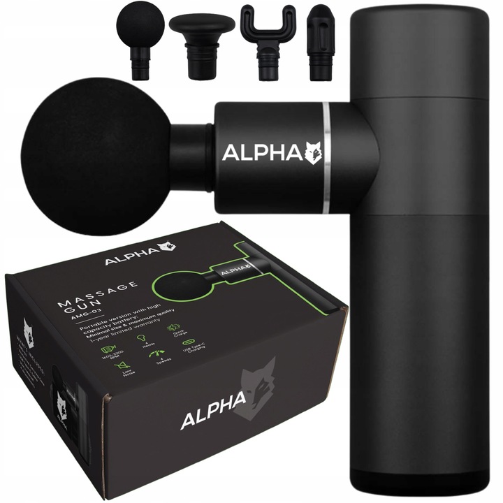 PISTOLET DO MASAŻU MOCNY MASAŻER MASSAGE GUN ALPHA
