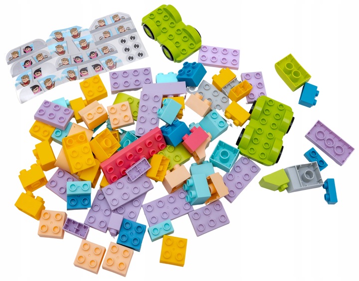 KLOCKI budowlane konstrukcyjne DUŻE ELEMENTY podwozia Zestaw XXL 86 el.