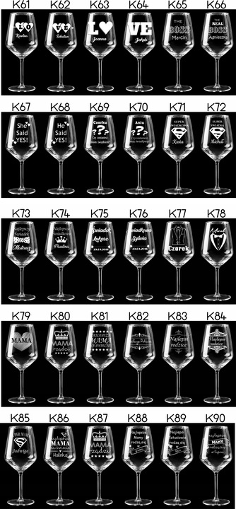 Kieliszek do wina XXL z grawerem prezent dla niej Dzień Kobiet WALENTYNKI