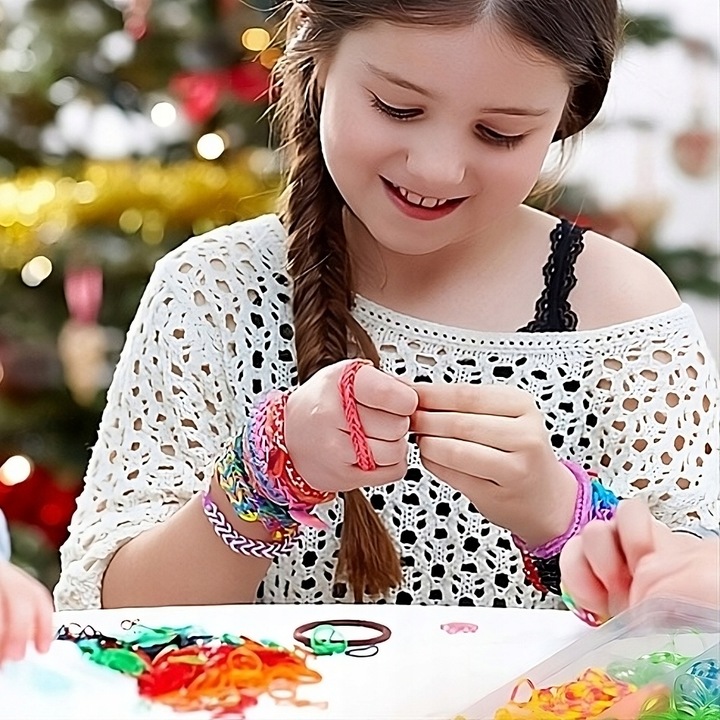 GUMKI DO ROBIENIA BRANSOLETEK DUŻY ZESTAW 6800 ELEMENTÓW XXL DLA DZIECKA