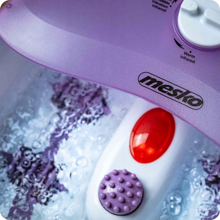 Masażer do stóp wodny hydromasażer do nóg podczerwień 4 rolki 3 nasadki