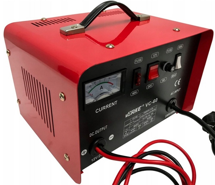 PROSTOWNIK SAMOCHODOWY DO AKUMULATORÓW 12V 24V 30A