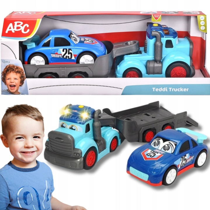 CIĘŻARÓWKA SAMOCHÓD TEDDI TRUCKER 12M+ XXL NA BATERIE PREZENT DLA CHŁOPCA