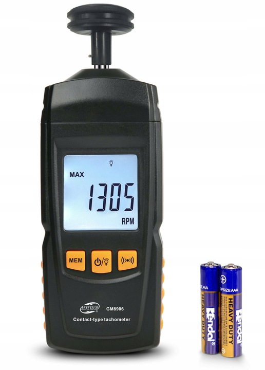 TACHOMETR LCD MIERNIK OBROTÓW DO 99999 RPM GM8906