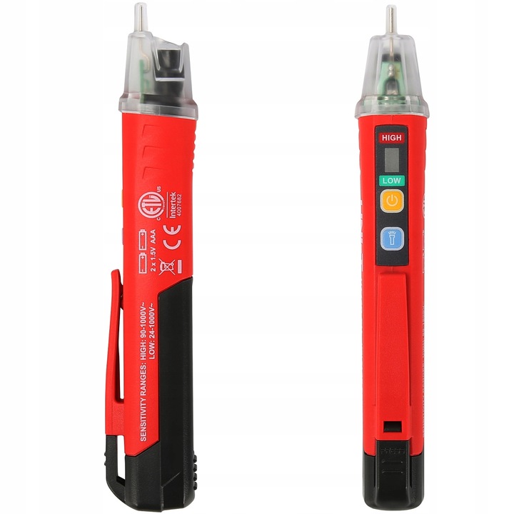 Bezdotykowy tester próbnik napięcia UNI-T UT12D-EU 24-1000V AC DETEKTOR