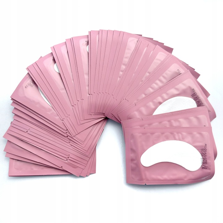 100szt PŁATKI POD OCZY DO RZĘS RÓŻOWE