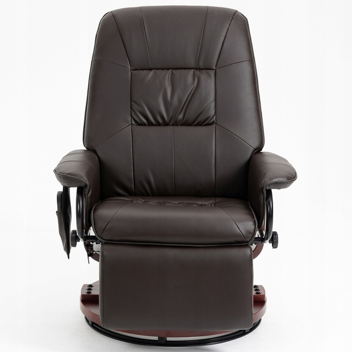 FOTEL MASUJĄCY ROZKŁADANY WYPOCZYNKOWY BRĄZOWY