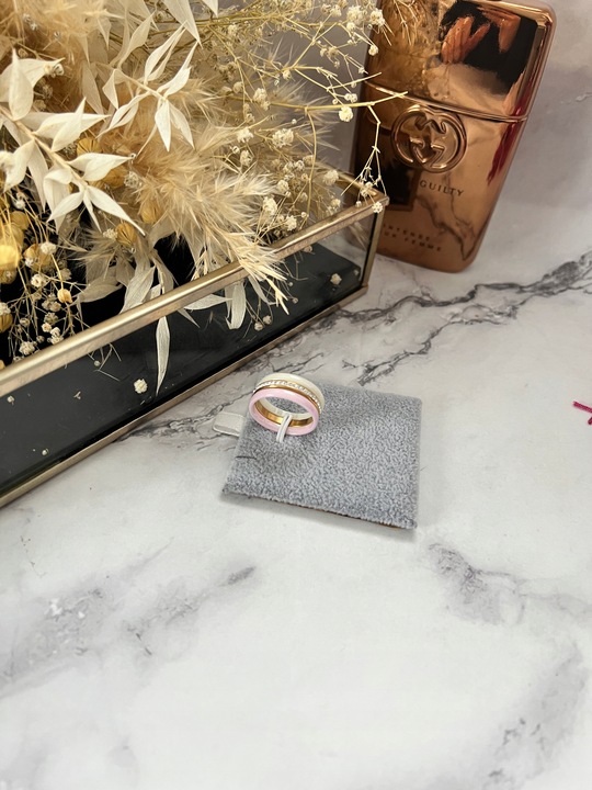 1520 Komplet 3 pierścionków ceramicznych CYRKONIE r 6/16mm sta